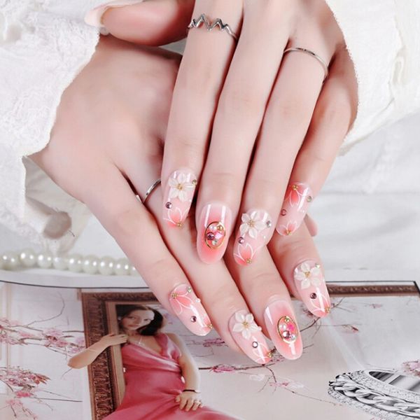 false nails 24pcs fashion long fake tips oval pink gradient japanese kimono cherry style flower decorated for girls, Red;gold
false nails 24pcs fashion long fake tips oval pink gradient japanese kimono cherry style flower decorated for girls, Red;gold