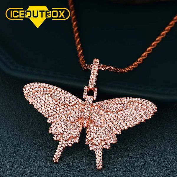 chains iceoutbox butterfly animal pendant necklace rose gold cuban chain cubic charm crystal for women men's hip hop rock jewelry gifts, Silver
chains iceoutbox butterfly animal pendant necklace rose gold cuban chain cubic charm crystal for women men's hip hop rock jewelry gifts, Silver