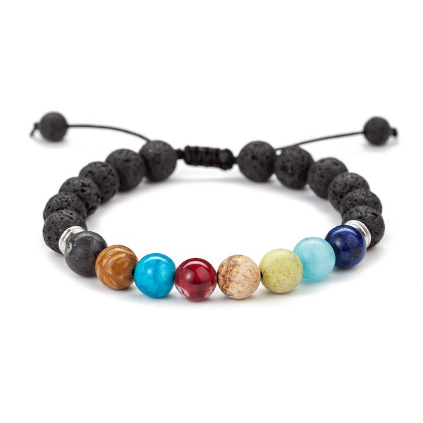 eight planets natural stone colorful rainbow bracelet for men male fashion new simple braided lace up elastic bracelet bangles, Black
eight planets natural stone colorful rainbow bracelet for men male fashion new simple braided lace up elastic bracelet bangles, Black
