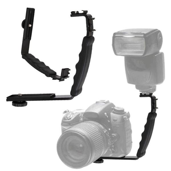 lighting & studio accessories dual camera bracket stand angle 2 shoe flash dv tray support slr stent for dslr camcorders
lighting & studio accessories dual camera bracket stand angle 2 shoe flash dv tray support slr stent for dslr camcorders