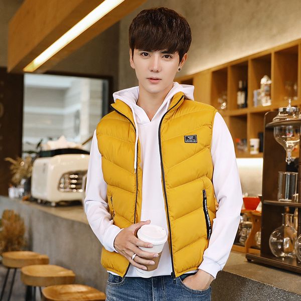 men's vests 2021 winter light soft down cotton vest youth casual fashion handsome stand collar solid color zipper, Black;white
men's vests 2021 winter light soft down cotton vest youth casual fashion handsome stand collar solid color zipper, Black;white