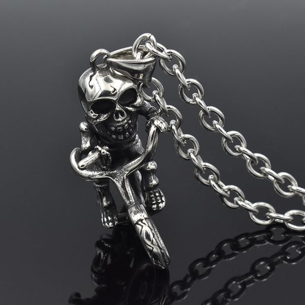 pendant necklaces fashion 316l stainless steel 3d locomotive necklace men's jewelry hip hop punk skull cross chain boyfriend gift, Silver
pendant necklaces fashion 316l stainless steel 3d locomotive necklace men's jewelry hip hop punk skull cross chain boyfriend gift, Silver