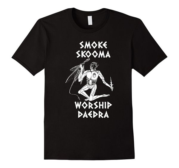 smoke skooma worship daedra t-shirt funny men round neck t-shirts