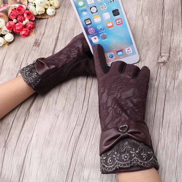 five fingers gloves autumn winter women lace screen sense full finger girls fashion warm bow wrist glove anti-slip mittens luvas, Blue;gray
five fingers gloves autumn winter women lace screen sense full finger girls fashion warm bow wrist glove anti-slip mittens luvas, Blue;gray