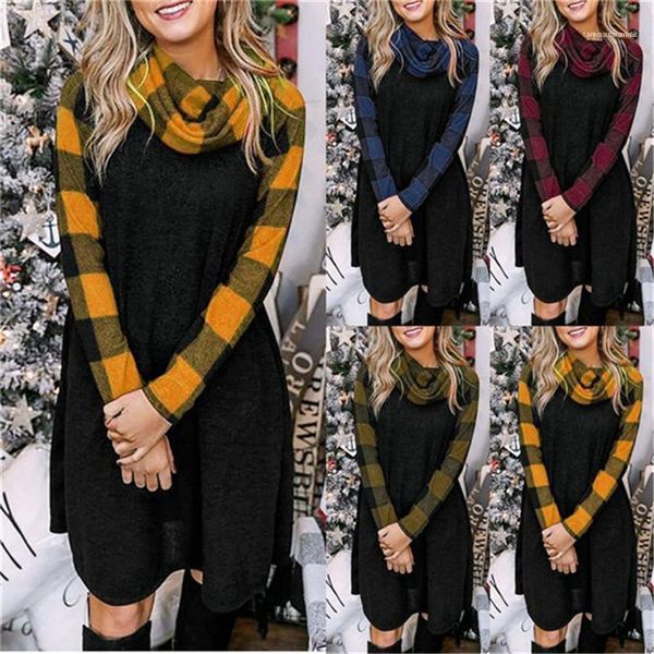 casual long sleeved pile collar dresses fashion women dresses plus size dresses plaid printed panelled autumn and winter, Black;gray
casual long sleeved pile collar dresses fashion women dresses plus size dresses plaid printed panelled autumn and winter, Black;gray