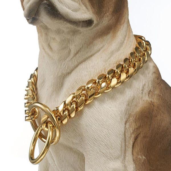 chains 18mm wide fashion pet collar choker miami cuban curb link chain stainless steel for dog's training daily use 12-34", Silver
chains 18mm wide fashion pet collar choker miami cuban curb link chain stainless steel for dog's training daily use 12-34", Silver