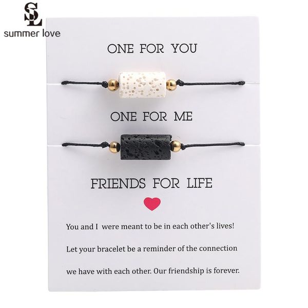 charm bracelets 2pcs natural black lava stone friendship set simple adjustable rope string bracelet women men jewelry friend gift, Golden;silver
charm bracelets 2pcs natural black lava stone friendship set simple adjustable rope string bracelet women men jewelry friend gift, Golden;silver