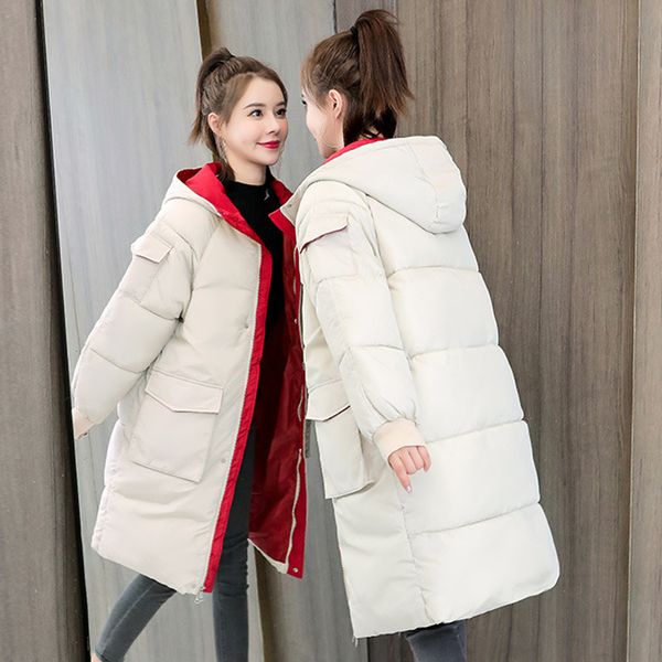 women's middle and long parka 2020 winter new large size bread coat over the knee thickened winter coat down jacket, Black
women's middle and long parka 2020 winter new large size bread coat over the knee thickened winter coat down jacket, Black