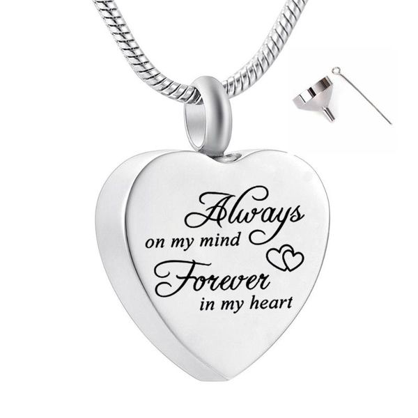 always on my mind forever in my heart locket openable heart cremation memorial ashes urn necklace jewelry keepsake pendant, Silver
always on my mind forever in my heart locket openable heart cremation memorial ashes urn necklace jewelry keepsake pendant, Silver