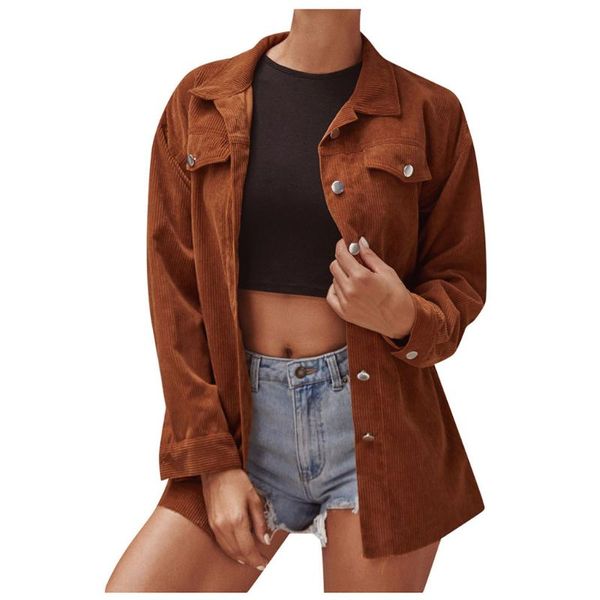 solid corduroy winter jacket womens slim lapel women's jacket with buttons and pockets chaqueta mujer#g30, Black;brown
solid corduroy winter jacket womens slim lapel women's jacket with buttons and pockets chaqueta mujer#g30, Black;brown