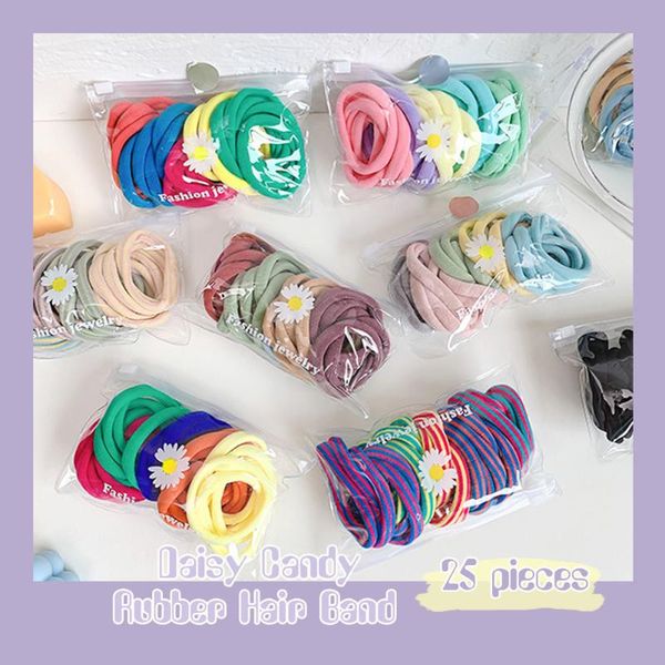25pcs/bag korean fashion simple hair tie hairband set daisy bag solid color elastic hair band women girls accessories, Brown
25pcs/bag korean fashion simple hair tie hairband set daisy bag solid color elastic hair band women girls accessories, Brown