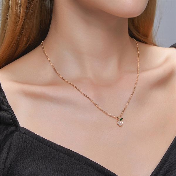 15pcs/lot korean lovely fruit pendant necklaces simple peach zircon clavicle o chains for women fashion gold copper necklace jewelry, Silver
15pcs/lot korean lovely fruit pendant necklaces simple peach zircon clavicle o chains for women fashion gold copper necklace jewelry, Silver