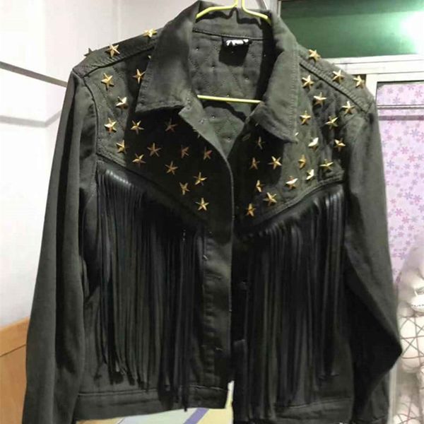 women's jackets yuzacdwx fashion denim women jacket spring suede fringe loose coat long sleeve outerwear female streetwear, Black;brown
women's jackets yuzacdwx fashion denim women jacket spring suede fringe loose coat long sleeve outerwear female streetwear, Black;brown