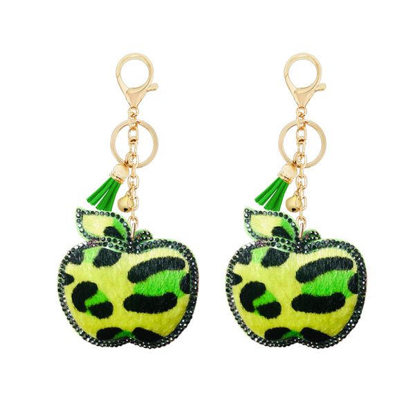 creative fruit series jewelry korean velvet leopard apple shape keychain pendant bell accessories bag charm, Silver
creative fruit series jewelry korean velvet leopard apple shape keychain pendant bell accessories bag charm, Silver