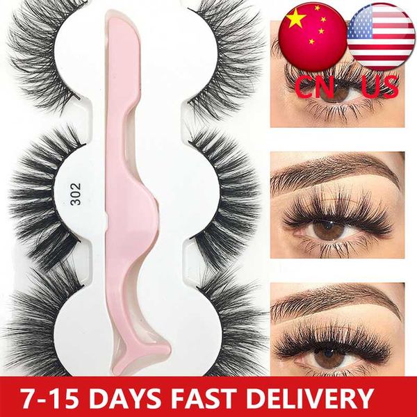 3 pairs handmade mink eyelashes makeup 3d mink lashes natural false eyelashes long extension with tweezers
3 pairs handmade mink eyelashes makeup 3d mink lashes natural false eyelashes long extension with tweezers
