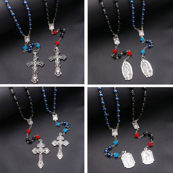 retro religion tag rosary necklace cross jesus necklace diy charm christian catholic jewelry handicraft gift a1706, Silver
retro religion tag rosary necklace cross jesus necklace diy charm christian catholic jewelry handicraft gift a1706, Silver