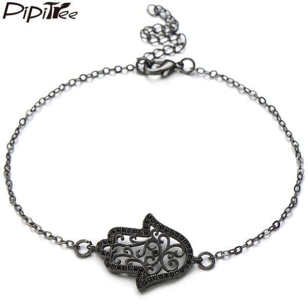 charm bracelets pipitree fashion hamsa hand bracelet black cz zircon stone chain link & bangles for women men trendy jewelry, Golden;silver
charm bracelets pipitree fashion hamsa hand bracelet black cz zircon stone chain link & bangles for women men trendy jewelry, Golden;silver
