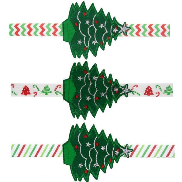 100pcs christmas tree headband, Slivery;white