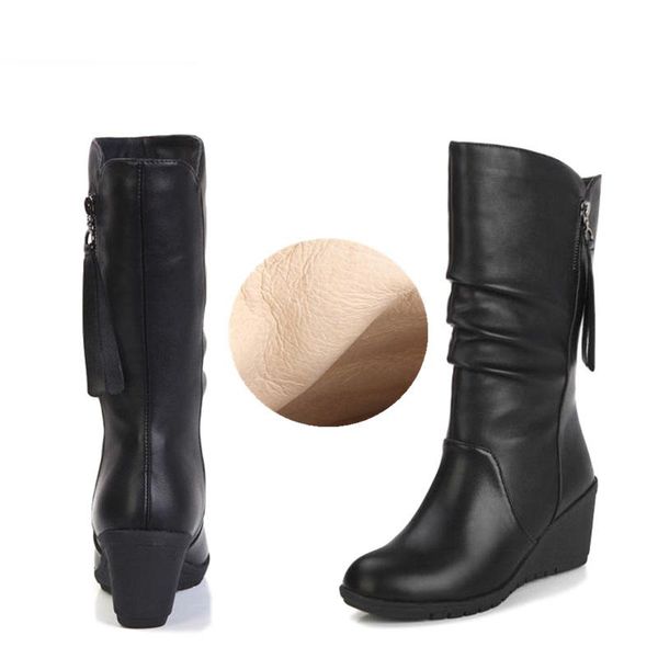 autumn new fashion boots wedges round head boots large size european and american women's shoes winter fringe size 42, Black
autumn new fashion boots wedges round head boots large size european and american women's shoes winter fringe size 42, Black