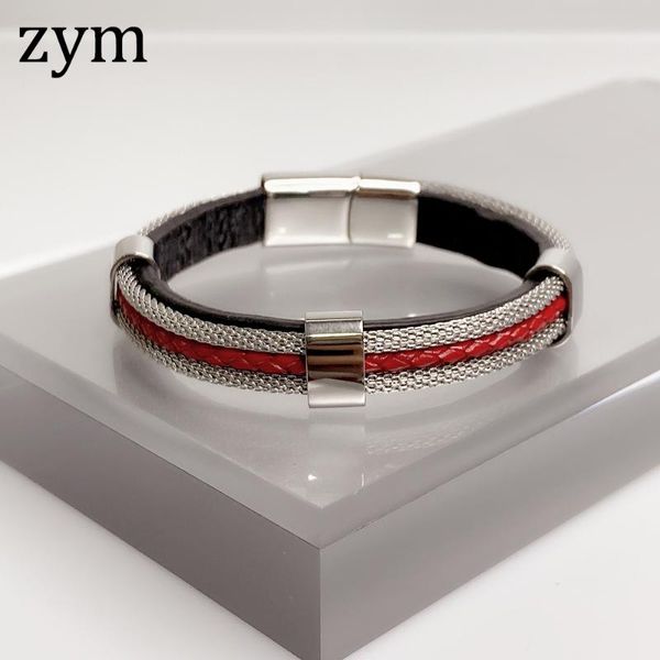charm bracelets zym2021 brand stainless steel chain bracelet leather retro design fashion men's rope, Golden;silver
charm bracelets zym2021 brand stainless steel chain bracelet leather retro design fashion men's rope, Golden;silver