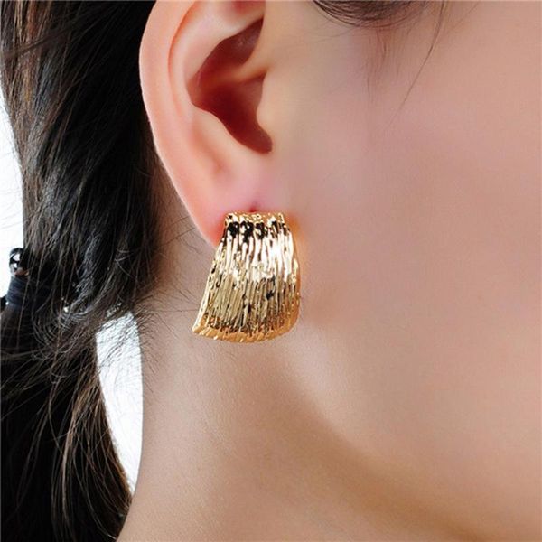 ukmoc new fashion rough surface geometric alloy stud earrings statement jewelry metal punk earrings for women brincos, Golden;silver
ukmoc new fashion rough surface geometric alloy stud earrings statement jewelry metal punk earrings for women brincos, Golden;silver