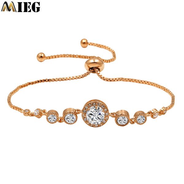 mieg new 2020 trendy rose gold color round cz cubic zirconia charm bracelets bangle for women or girl jewelry gift, Golden;silver
mieg new 2020 trendy rose gold color round cz cubic zirconia charm bracelets bangle for women or girl jewelry gift, Golden;silver