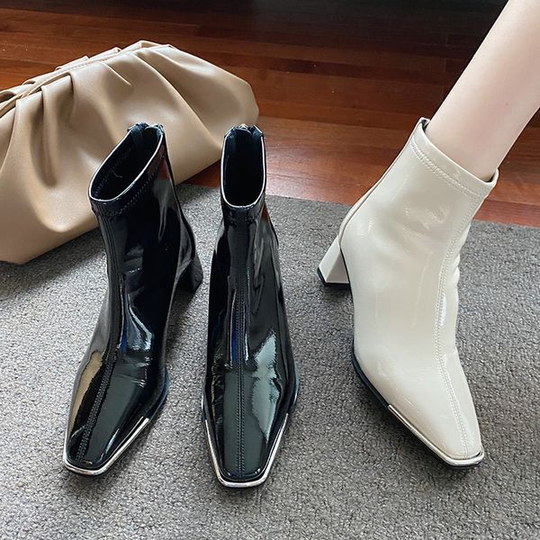 women's leather boots fashion womens shoes 2020 back zip booties ladies zipper boots-women punk high heel rubber ankle autumn, Black
women's leather boots fashion womens shoes 2020 back zip booties ladies zipper boots-women punk high heel rubber ankle autumn, Black