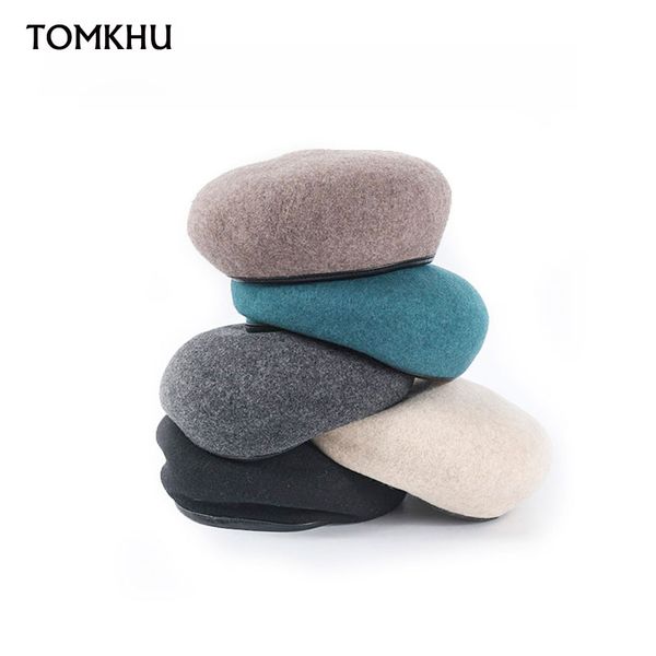 berets fashion 100% soft wool beret hat for women pu leather edging color painter ladies french boina sboy cap wholesale, Blue;gray
berets fashion 100% soft wool beret hat for women pu leather edging color painter ladies french boina sboy cap wholesale, Blue;gray