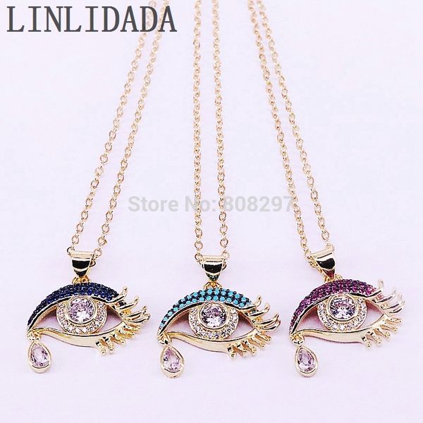 5pcs gold color cz zircon micro pave eye shape pendant necklace for women necklace fashion jewelry, Silver
5pcs gold color cz zircon micro pave eye shape pendant necklace for women necklace fashion jewelry, Silver
