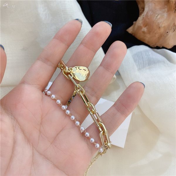 aomu 2020 new korean vintage double layer pearl bracelet head statue bracelet metal thick chain for women jewelry party, Black
aomu 2020 new korean vintage double layer pearl bracelet head statue bracelet metal thick chain for women jewelry party, Black