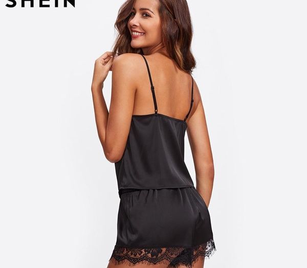 shein summer pajamas sleepwear for women sleeveless spaghetti strap nightwear lace trim satin cami shorts pajama sets66, Black;red
shein summer pajamas sleepwear for women sleeveless spaghetti strap nightwear lace trim satin cami shorts pajama sets66, Black;red