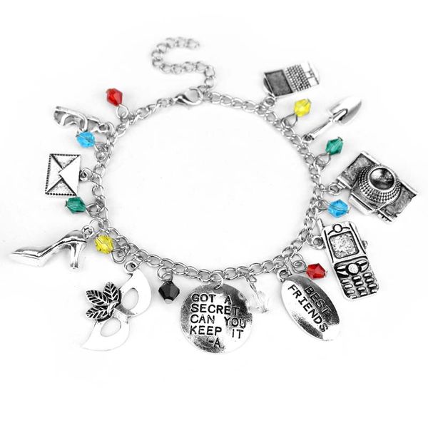 pretty little liars charm bracelets got a secret can you keep it mask crystal bead bangle for friends women gift, Black
pretty little liars charm bracelets got a secret can you keep it mask crystal bead bangle for friends women gift, Black