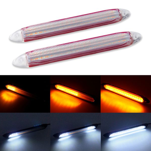 2 pcs drl car daytime running lights scan strobe white with sequential flow yellow amber dc 12v auto angel eye headlight lamp
2 pcs drl car daytime running lights scan strobe white with sequential flow yellow amber dc 12v auto angel eye headlight lamp