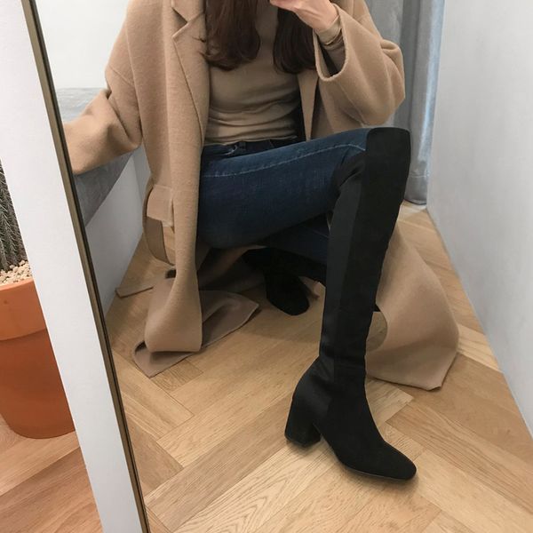 британский стиль рукава boots квадратная голова толстый каблук боковой молнии сапоги зимние женщины моды над коленом размер 33-42, Black
британский стиль рукава boots квадратная голова толстый каблук боковой молнии сапоги зимние женщины моды над коленом размер 33-42, Black