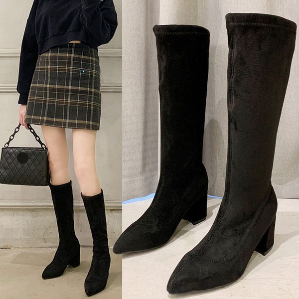 lady boots shoes thigh high heels high boots-women leather booties luxury designer ladies over-the-knee, Black
lady boots shoes thigh high heels high boots-women leather booties luxury designer ladies over-the-knee, Black