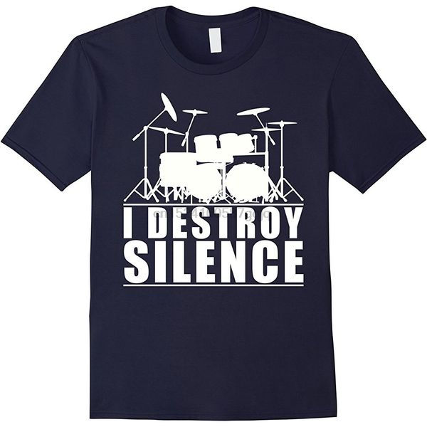 я уничтожить silence барабаны футболки для мужчин