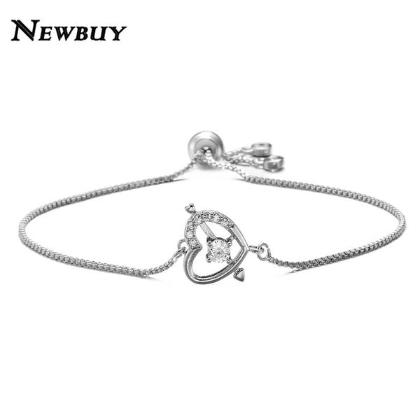 newbuy classic design heart & arrow charm bracelets for women girl luxury cz bracelet female party jewelry wedding gift, Golden;silver
newbuy classic design heart & arrow charm bracelets for women girl luxury cz bracelet female party jewelry wedding gift, Golden;silver