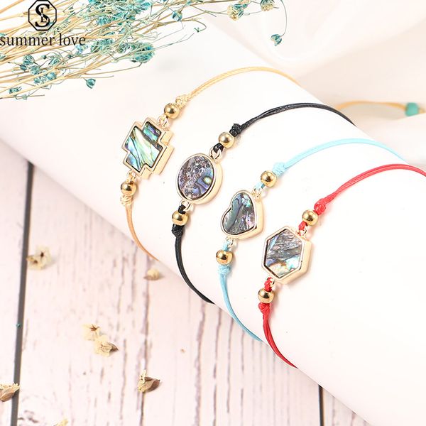 charm bracelets small heart round cross abalone bracelet waterproof wax string handmade for women cute jewelry accesorios mujer, Golden;silver
charm bracelets small heart round cross abalone bracelet waterproof wax string handmade for women cute jewelry accesorios mujer, Golden;silver