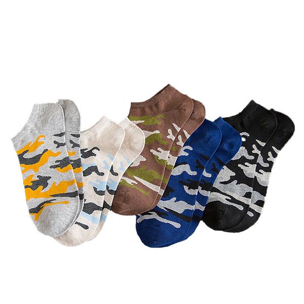 men's socks 5 pairs of summer and autumnthin cotton camouflage boat socks, breathable low-cut sports, Black
men's socks 5 pairs of summer and autumnthin cotton camouflage boat socks, breathable low-cut sports, Black