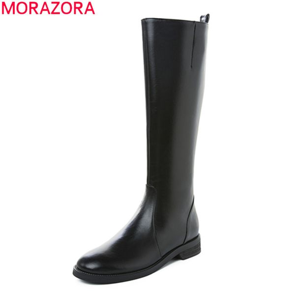 boots morazora 2021 winter fashion genuine leather women low heel round toe knee high solid black leisure ladies shoes
boots morazora 2021 winter fashion genuine leather women low heel round toe knee high solid black leisure ladies shoes