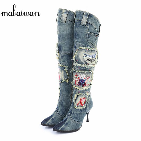 mabaiwan новый дизайн боковой молнии женщины коренастый пятки зима теплая botas denim езда сапоги колено высокие сапоги ботинки женщина боти, Black
mabaiwan новый дизайн боковой молнии женщины коренастый пятки зима теплая botas denim езда сапоги колено высокие сапоги ботинки женщина боти, Black