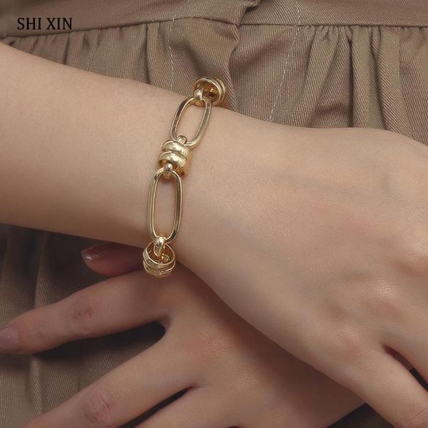 shixin fashion charms designer chain bracelet for women gold color hip hop bracelets bangles girl hand chain bracelet femme 2020, Black
shixin fashion charms designer chain bracelet for women gold color hip hop bracelets bangles girl hand chain bracelet femme 2020, Black