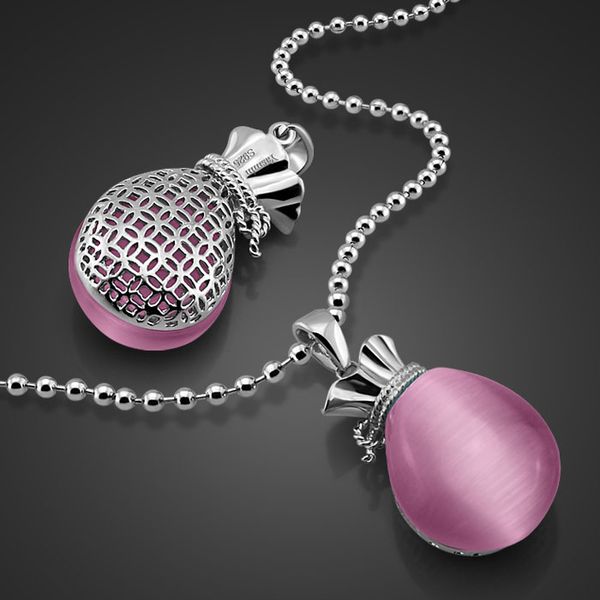 chains the lady decoration necklace exquisite cat's eye pendant design long silver color foil jewelry birthday gift
chains the lady decoration necklace exquisite cat's eye pendant design long silver color foil jewelry birthday gift