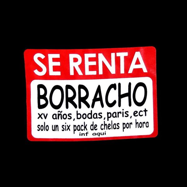 mens humor funny se renta borracho spanish hispanic mexican black t-shirt 100% cotton men t shirt women tee
mens humor funny se renta borracho spanish hispanic mexican black t-shirt 100% cotton men t shirt women tee