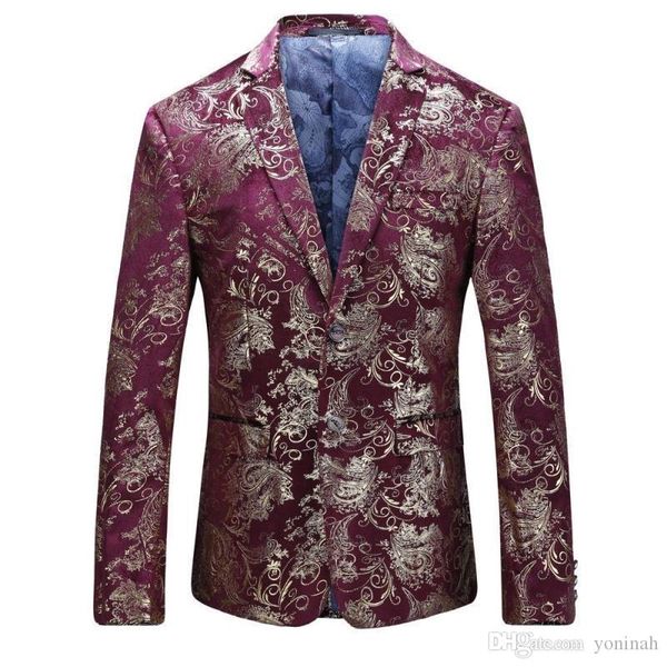 men red blazer floral casual slim fashion party single breasted suit jacket plus size fashion clothes, White;black
men red blazer floral casual slim fashion party single breasted suit jacket plus size fashion clothes, White;black