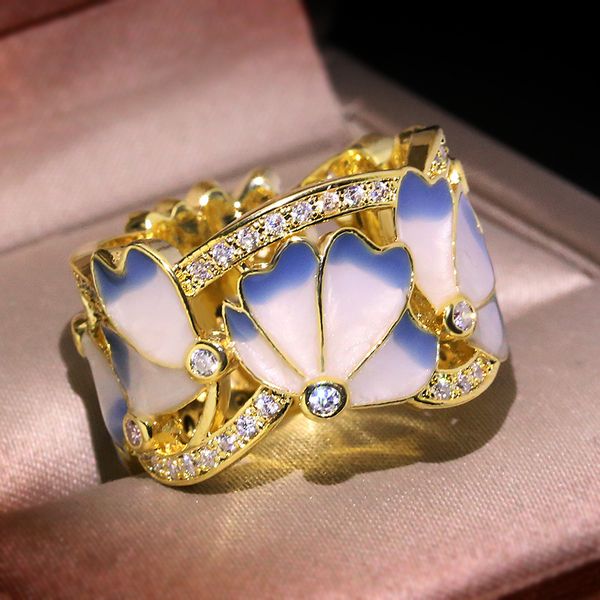 wedding rings luxury yellow gold color butterfly flower for women elegant enamel zircon inlay bridal party ring vintage jewelry, Slivery;golden
wedding rings luxury yellow gold color butterfly flower for women elegant enamel zircon inlay bridal party ring vintage jewelry, Slivery;golden