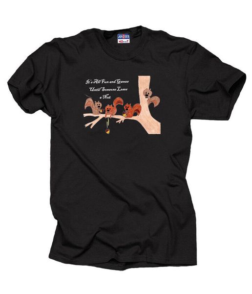 funny cool t shirt its all fun and games until someone loses a nut tee shirt