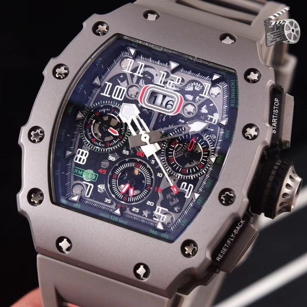 classic new black grey rubber men watch sapphire automatic mechanical tourbillion calendar titanium case sport limited, Slivery;brown
classic new black grey rubber men watch sapphire automatic mechanical tourbillion calendar titanium case sport limited, Slivery;brown