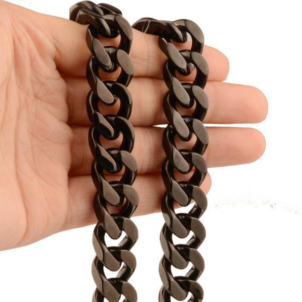 chains sale stainless steel black color fashion cuban curb link chain men's boy's cool jewelry necklace or bracelet 15mm 7-40inch, Silver
chains sale stainless steel black color fashion cuban curb link chain men's boy's cool jewelry necklace or bracelet 15mm 7-40inch, Silver
