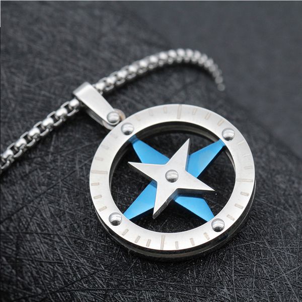 pendant necklaces blue star mens stainless steel necklace big hip hop rock jewelry on the neck gifts for male, Silver
pendant necklaces blue star mens stainless steel necklace big hip hop rock jewelry on the neck gifts for male, Silver